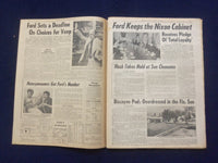 1974 AUG 11 NEW YORK DAILY NEWS NEWSPAPER - FORD KEEPS NIXON'S CABINET - NP 6451