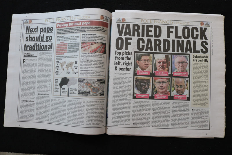 2025 APRIL 22 NEW YORK POST NEWSPAPER - DEATH OF POPE FRANCIS 1936-2025