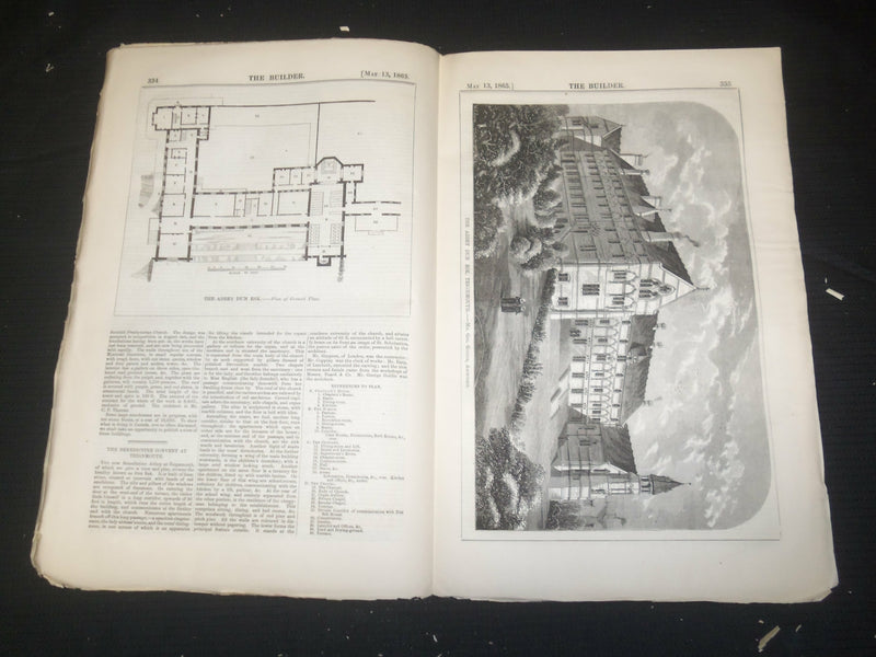 1865 MAY 13 THE BUILDER ARCHITECT MAGAZINE - ILLUSTRATIONS - ST 415N