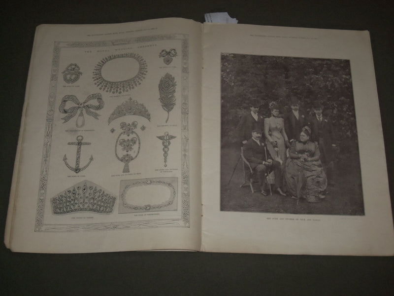 1893 JULY 10 THE ILLUSTRATED LONDON NEWS - WEDDING NUMBER- NICE PHOTO - SP 8323