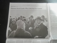 2022 AUGUST 31 NEW YORK TIMES - MIKHAIL GORBACHEV DIED (1931-2022)