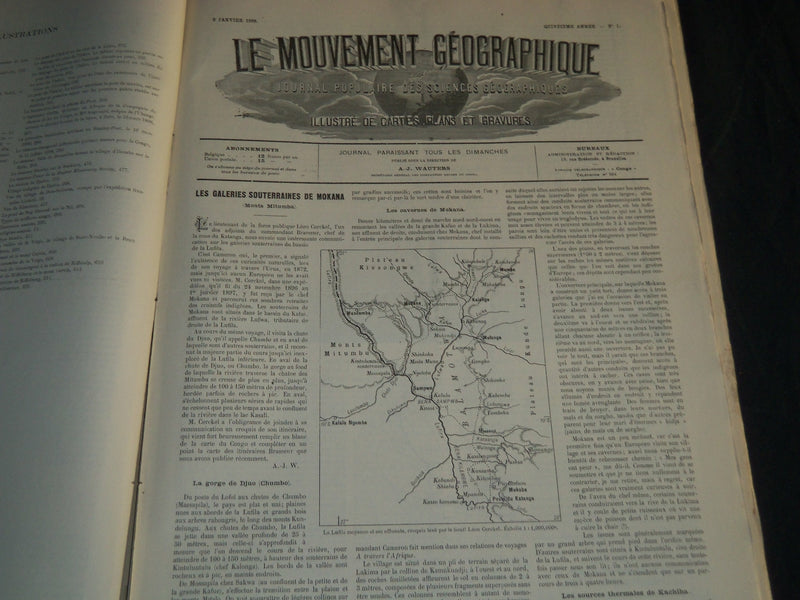 1898 LE MOUVEMENT GEOGRAPHIQUE NEWSPAPERS LOT OF 49 - BELGES AU CONGO - NP 4256