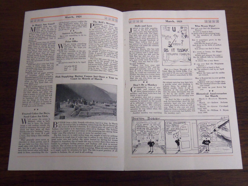 1923-1924 THE BUSY BEE MAGAZINE LOT OF 3 - HOME SAVINGS BANK BOSTON - K 1213