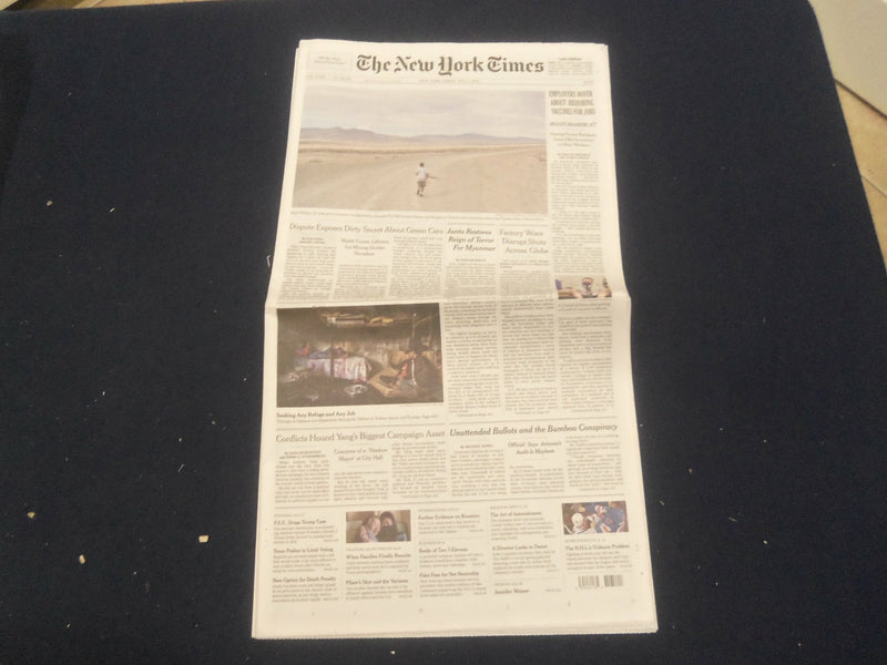 2021 MAY 7 NEW YORK TIMES - EMPLOYERS WAVER ABOUT REQUIRING VACCINES FOR JOBS
