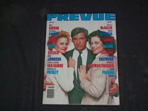 1989 MARCH PREVUE MAGAZINE - H. FORD, MELANIE GRIFFITH, S. WEAVER COVER- CW 1063