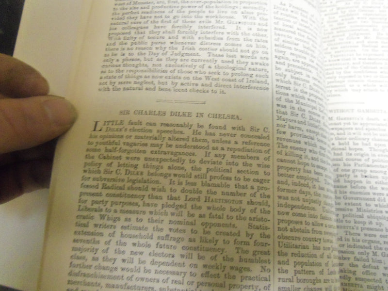 1883 SATURDAY REVIEW 2 BOUND VOLUMES - COMPLETE YR- PUBLISHED IN LONDON - R 1105