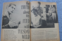 1959 DECEMBER TV LIFE PICTURE MAGAZINE - DWAYNE HICKMAN & TUESDAY WELD- ST 1003G
