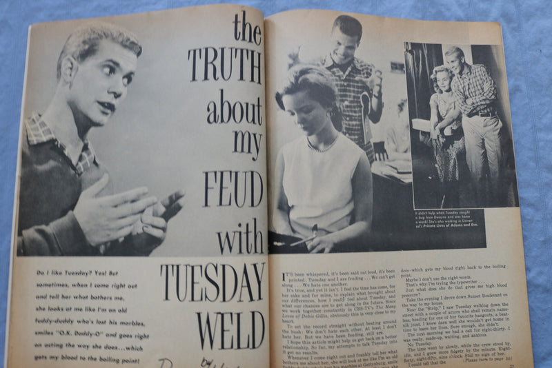 1959 DECEMBER TV LIFE PICTURE MAGAZINE - DWAYNE HICKMAN & TUESDAY WELD- ST 1003G