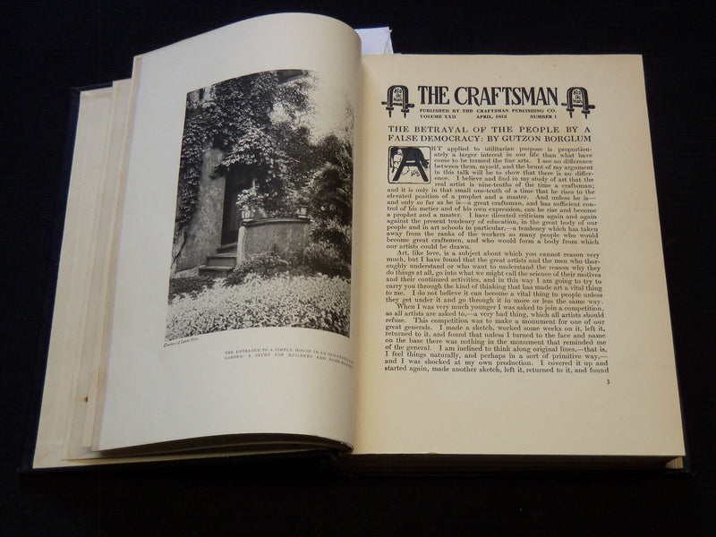 1912 APRIL-SEPTEMBER THE CRAFTSMAN MAGAZINE BOUND VOLUME - KD 7890