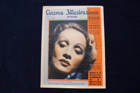 1937 MARCH 17 CINEMA ILLUSTRAZIONE MAGAZINE - MARLENE DIETRICH -ITALIAN- E 23816