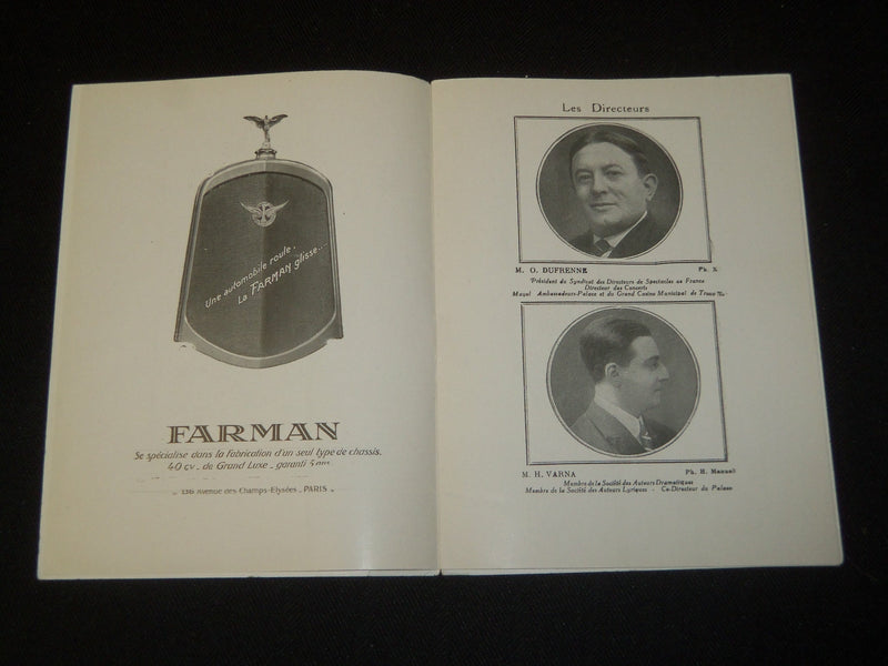 1926 EMPIRE MUSIC HALL FRENCH PROGRAM - O. DUFRENNE & H. VARNA - J 5386