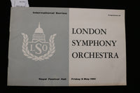 1961 MAY 5 & 22 LONDON SYMPHONY ORCHESTRA PROGRAMS - LOT OF 2 - K 1911