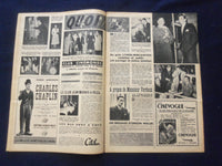 1948 JAN 20 CINEMONDE MAGAZINE - SIMONE RENANT COVER -BELGIUM EDITION - SP 4868H
