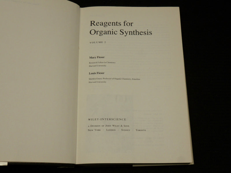 1969-1979 REAGENTS FOR ORGANIC SYNTHESIS BOOK LOT OF 7 - FIESER - KD 1062