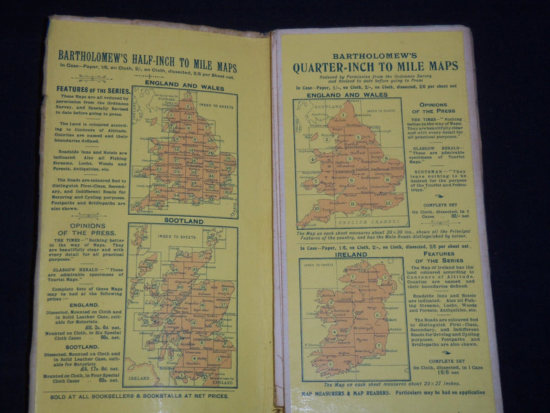 1900'S BARTHOLOMEW'S NEW REDUCED SURVEY SHEET 26 ESSEX - LINEN MAP - K 2076