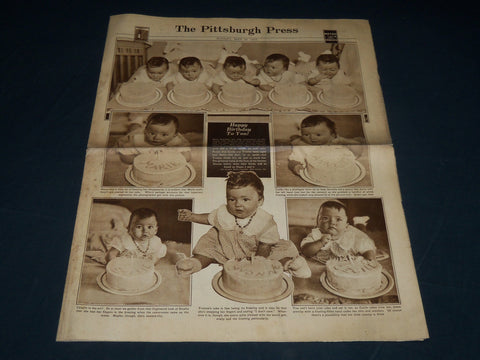 1935 MAY 26 THE PITTSBURGH PRESS SUNDAY METRO GRAVURE - DIONEE QUINTS - NP 4543