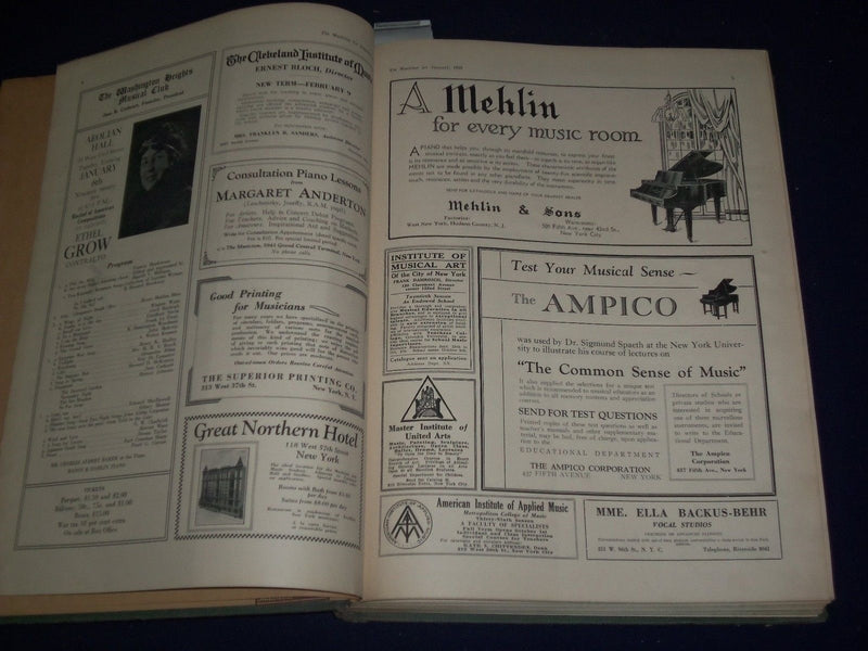1925 JANUARY-DECEMBER THE MUSICIAN BOUND VOL NO. 30 - GREAT PHOTOS/ADS - KD 1766