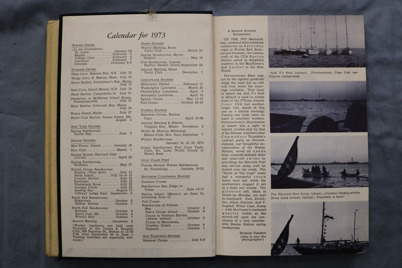 1958-1973 THE CRUISING CLUB OF AMERICA-HARDCOVER BOUND VOLUMES -LOT OF 12- KD 6Q