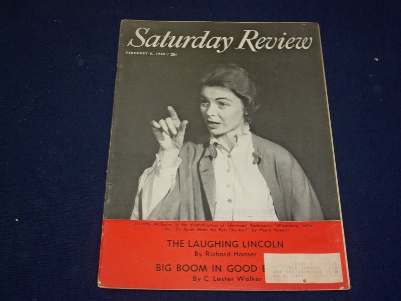1958 FEBRUARY 8 SATURDAY REVIEW MAGAZINE - DOROTHY MCGUIRE - SP 9457