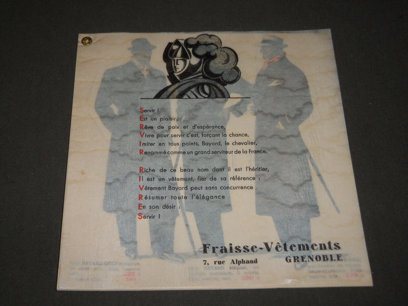 1930'S BAYARD FRAISSE VETEMENTS FRENCH CATALOGUE - GRENOBLE - FR 1262