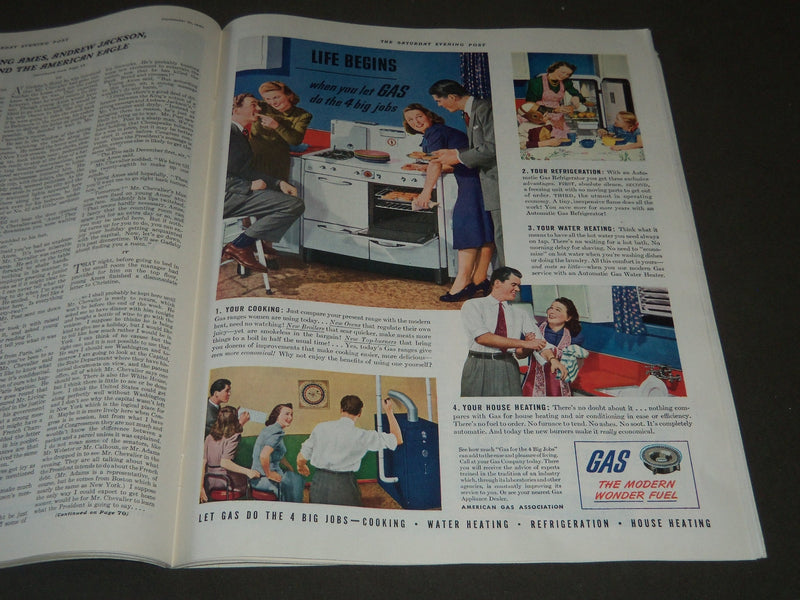 1940 SEPT 21 THE SATURDAY EVENING POST MAGAZINE - ILLUSTRATED COVER - SP 377