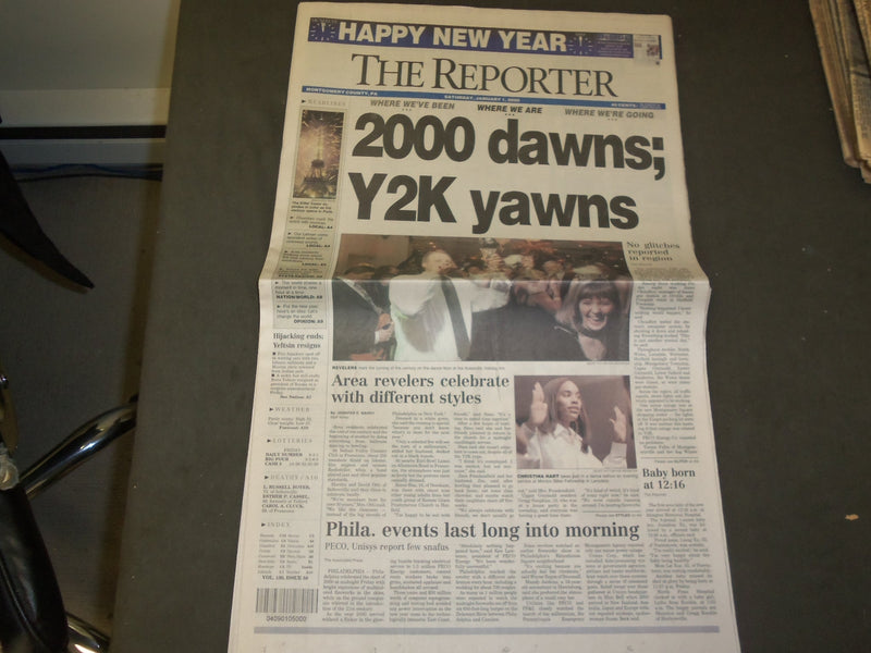 2000 JANUARY 1 THE REPORTER (MONTGOMERY, PA) NEWSPAPER - 21ST CENTURY - NP 3281