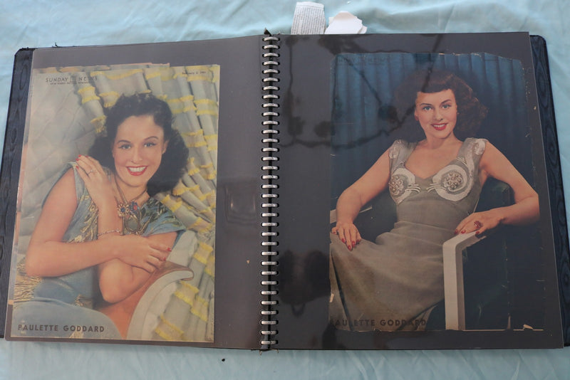 GIANT MOVIE STAR SCRAPBOOK - PAULETTE GODDARD - ALICE FAYE - #5