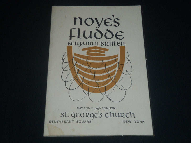 1965 NOYE'S FLUDDE PROGRAM & BULLETIN - ST. GEORGE'S CHURCH - J 4270