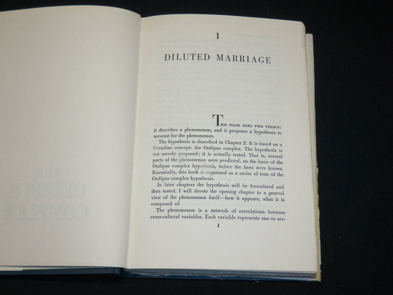 1962 THE OEDIPUS COMPLEX - CROSS CULTURAL EVIDENCE BOOK BY STEPHENS - KD 2768U