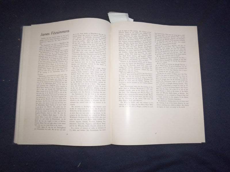 1947 WHO'S WHO IN THOROUGHBRED RACING VOL. II HARDCOVER BOOK -NED WELCH- KD 8163