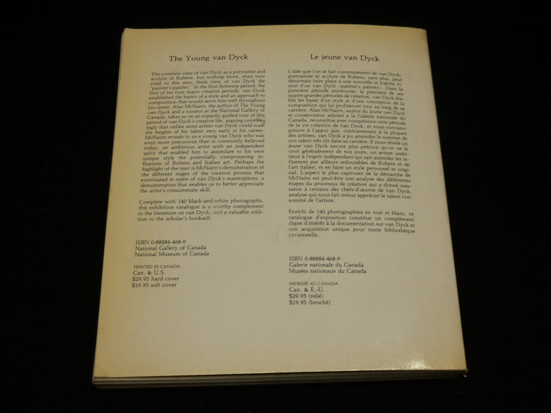 1980 THE YOUNG VAN DYCK LE JEUNE VAN DYCK FRENCH BOOK BY ALAN MCNAIRN - R 726E