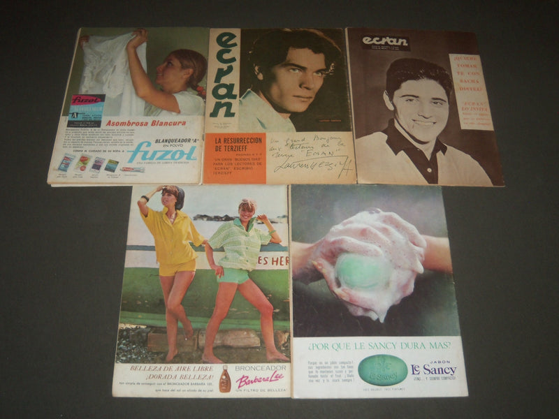 1961-1968 BRIGETTE BARDOT - ECRAN SPANISH MAGAZINES LOT OF 5 - O 2361K
