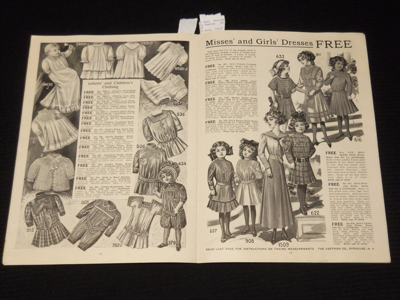1911 THE HEFFRON CO. SPRING & SUMMER FASHION BOOK - SYRACUSE NEW YORK - SP 4863D