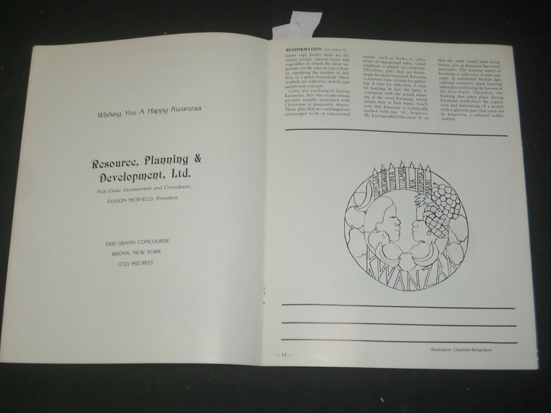 1984-1985 KWANZAA MAGAZINE - NICE PHOTOS - ST 997O