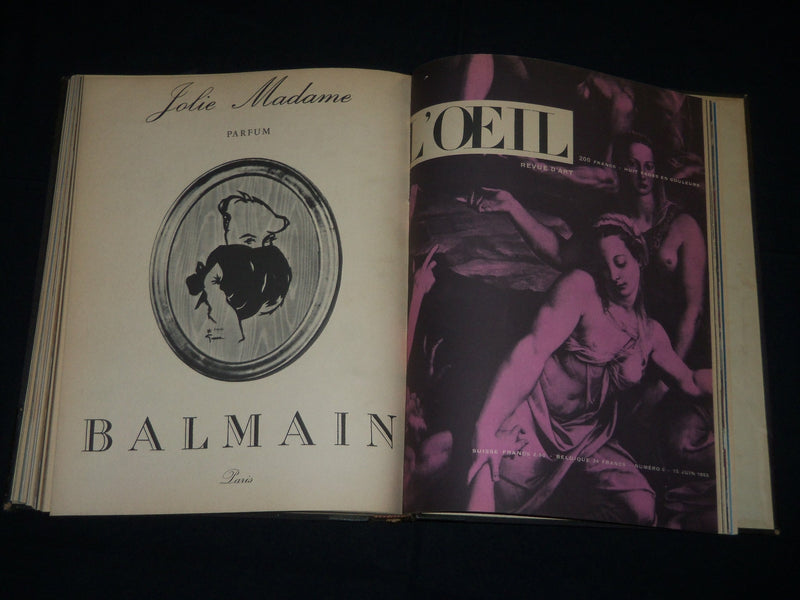 1955 JANUARY-JUNE L'OEIL REVUE D'ART MAGAZINE BOUND VOLUME - FRENCH - KD 5408