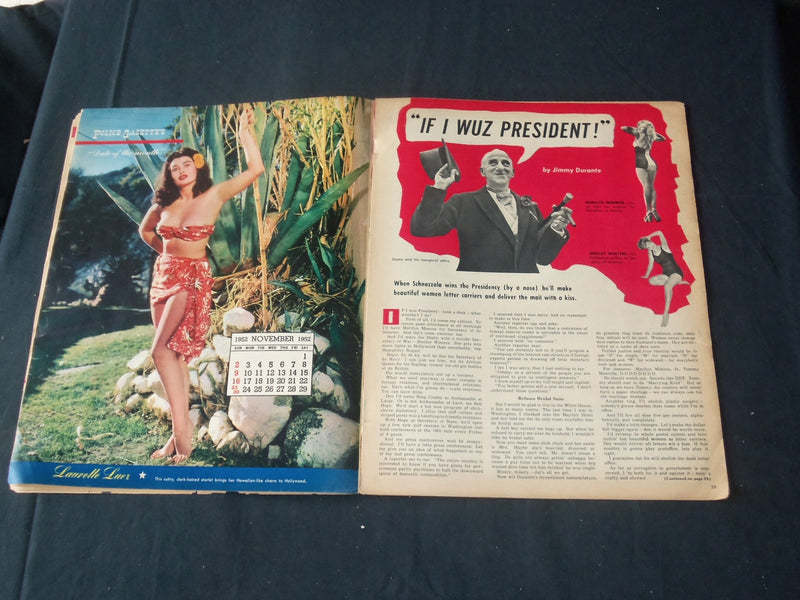 1952 NOVEMBER THE NATIONAL POLICE GAZETTE MAGAZINE - JIMMY DURANTE - B 5653