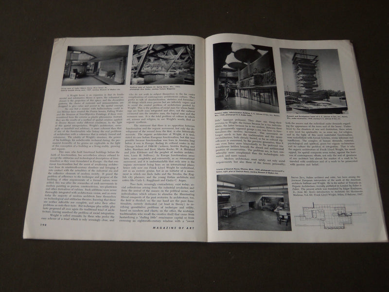 1943-1950 MAGAZINE OF ART LOT OF 10 ISSUES - NICE PHOTOS - O 277
