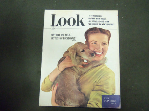 1949 JANUARY 4 LOOK MAGAZINE - GREAT COVER, PHOTOS & ADS - ST 2823