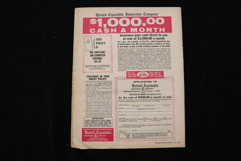 1967 JULY POLICE GAZETTE MAGAZINE - JOSEF & SVETLANA STALIN COVER - E 10056