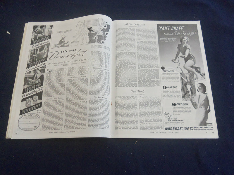 1937 JULY WOMAN'S WORLD MAGAZINE - NICE ILLUSTRATIONS, STORIES & ADS - ST 1240R