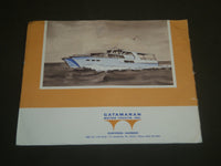1968 CATAMARAN MOTOR YACHTS SALES BROCHURE - CHEVRON HARBOR- FLORIDA - B 6592