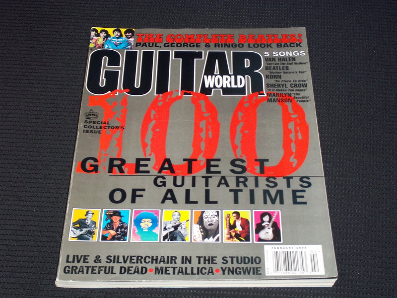 1997 FEBRUARY GUITAR WORLD MAGAZINE - 100 GREATEST GUITARISTS COVER - E 7173