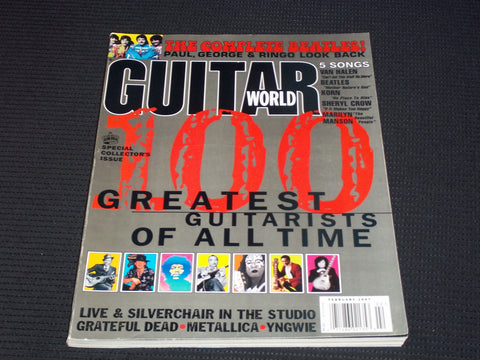 1997 FEBRUARY GUITAR WORLD MAGAZINE - 100 GREATEST GUITARISTS COVER - E 7173