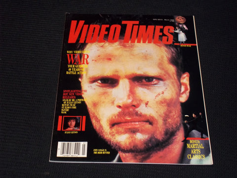 1986 MARCH VIDEO TIMES MAGAZINE - JOHN SAVAGE DEER HUNTER FRONT COVER - E 13798