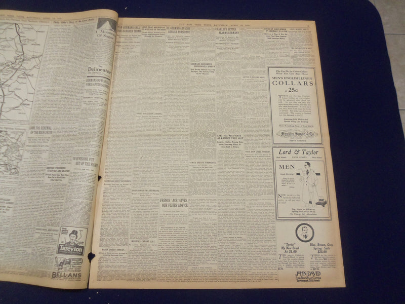 1918 APRIL 13 NEW YORK TIMES - HAIG TELLS ARMY RETIREMENT MUST STOP - NT 8210