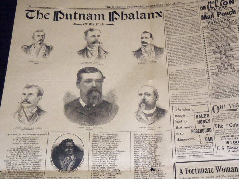 1896 MAY 6 MORNING TELEGRAPH NEWSPAPER - 250TH ANNIVERSARY - NP 2152F