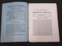 1874-1875 NATIONAL TEACHER'S MONTHLY MAGAZINE LOT OF 4 ISSUES - WR 438