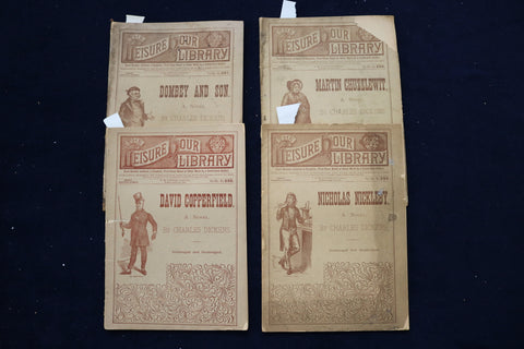 1889 THE LEISURE HOUR LIBRARY MAGAZINES BY CHARLES DICKENS - LOT OF 4 - O 3464