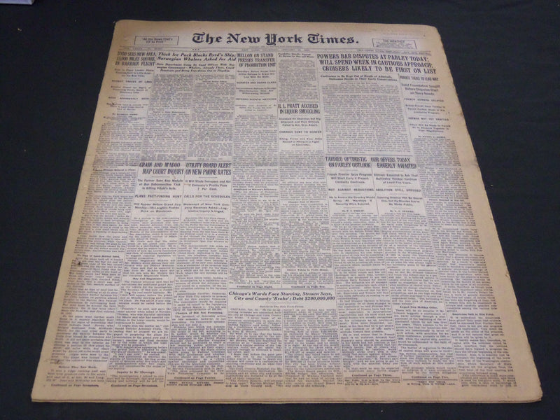1930 JANUARY 23 NEW YORK TIMES - BYRD'S SHIP BLOCKED BY ICE - NT 4185
