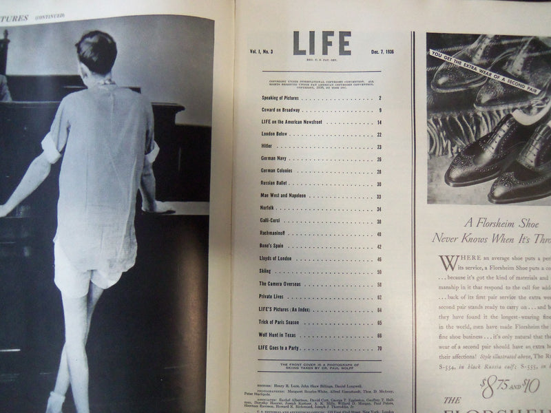 1936 DECEMBER 7 LIFE MAGAZINE - VOLUME 1 NUMBER 3 - SKIING - L 3